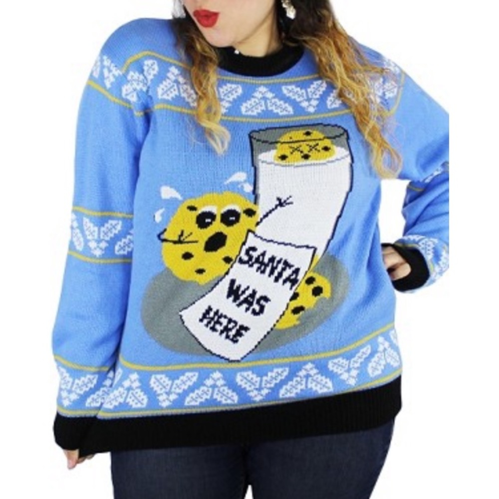 🎅🏻Ugly Christmas Sweater:Cookie Hungry Santa🤶🏻